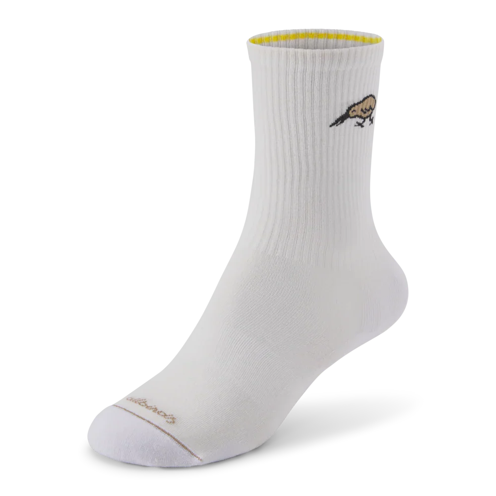 Anytime Crew Sock - Blizzard/Rugged Beige (Natural Black) - Kiwi Bird