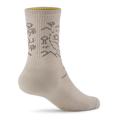 Anytime Crew Sock - Rugged Beige (Hazy Pine) - NZ Map