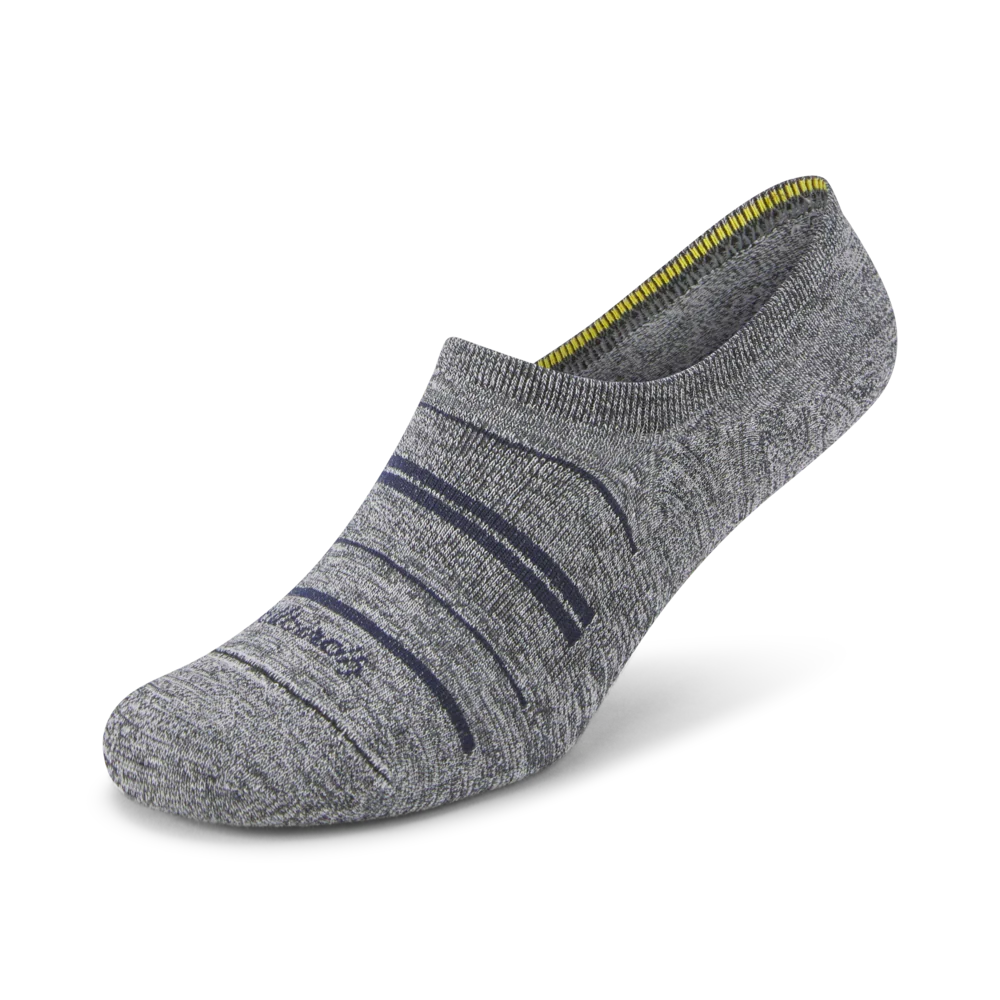 Anytime No Show Sock - Natural Grey Heather/Deep Navy